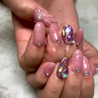 夏ネイル サマーネイル キラキラネイル ギラギラネイル マーメイドネイル シェルネイル 埋めつくしネイル 