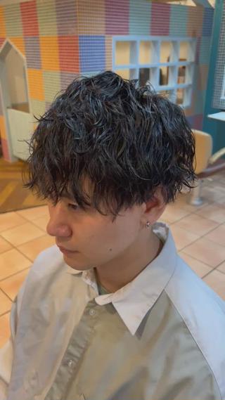 ショート パーマ メンズ 朝3分でキマる 村上陸のヘアスタイル
