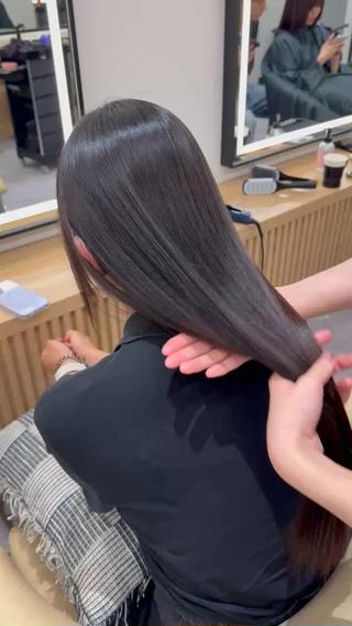 ドライヤーのみでこの仕上がり縮毛矯正でお悩み解決しませんか？ 