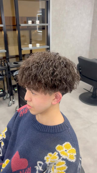 メンズカット+ツイストスパイラルパーマ 