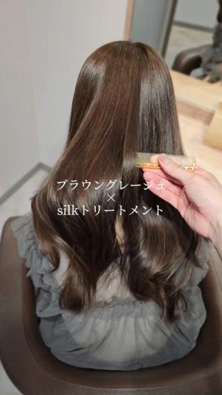 セミロング カラー 縮毛矯正をしている人 のためのカラーのヘアスタイル