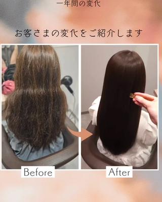 ロング パーマ サロウィン　神戸三宮店所属・髪質改善美容師が作る 透明感カラー杉山太貴のヘアスタイル