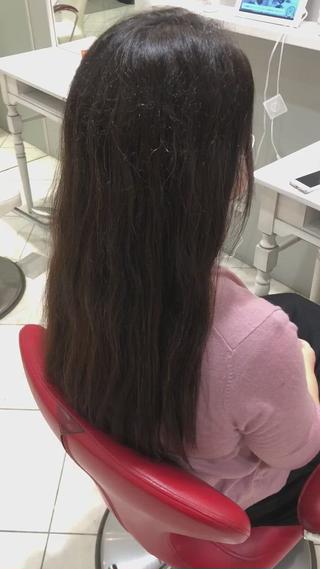 セミロング 美髪矯正/髪質改善/ 艶髪/髪に輝きをのヘアスタイル