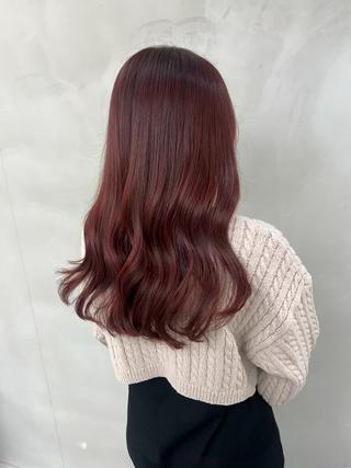 ワンカラーで作るレッドカラー♡

最高級インカラミトリートメントも一緒にすることでうる艶髪に♡ 