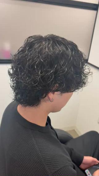 パーマ ケアパーマ/波巻き/ プードル/武田一馬のヘアスタイル