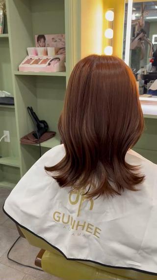 セミロング カラー AYANE ◝✩韓国ヘアのヘアスタイル