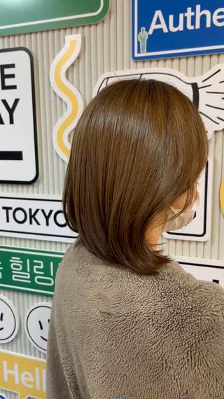 カラー AYANE ◝✩韓国ヘアのヘアスタイル
