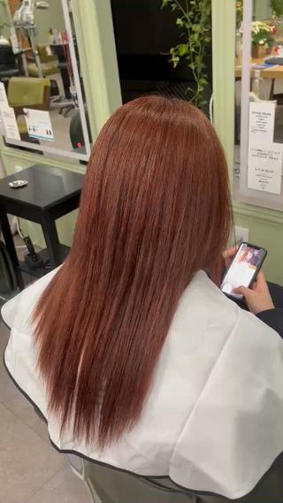カラー AYANE ◝✩韓国ヘアのヘアスタイル