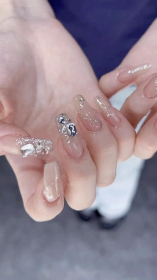 #ワンホンネイル h韓国ネイル #冬ネイル #ベージュネイル