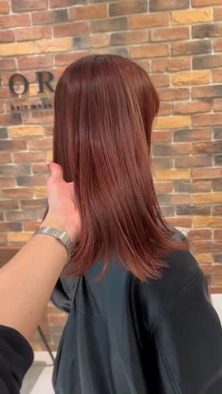ブリーチ無しのピンクブラウン️ 