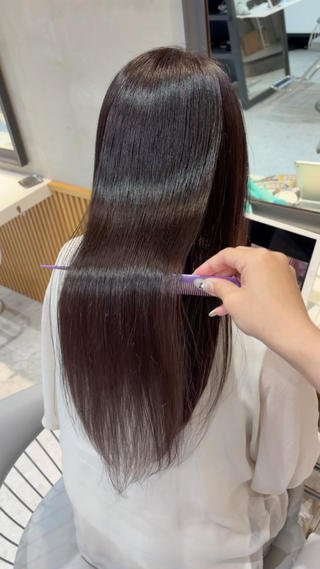 ロング カラー ヘアセット/レイヤー 縮毛矯正/はるか🎀のヘアスタイル