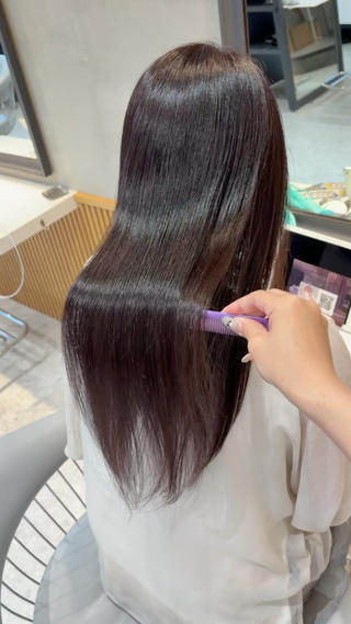 ロング カラー ヘアセット/レイヤー 縮毛矯正/はるか🎀のヘアスタイル
