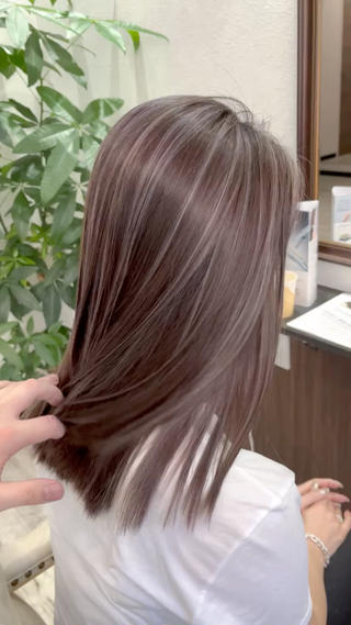 セミロング カラー Belle hair Design青野大貴のヘアスタイル