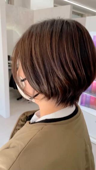 くびれ大人ショート×アッシュブラウンカラー
#草加ショート
#草加ショートボブ