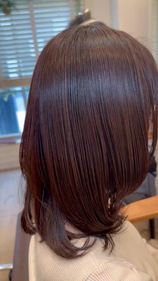 セミロング カラー パーマ BANDE 水崎 悟のヘアスタイル
