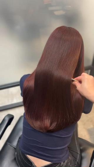 ロング 髪質改善♡ 保坂汐音のヘアスタイル