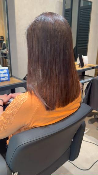 セミロング カラー ao.【アオ】南浦和　髪質改善/縮毛矯正/艶髪所属・ao. 南浦和/髪質改善のヘアスタイル