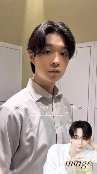 ショート パーマ ヘアアレンジ メンズ SALOWIN吉祥寺所属・クボリョウ 吉祥寺/韓国ヘアのヘアスタイル