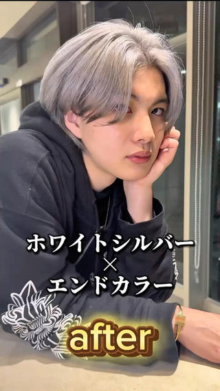 ショート カラー メンズ クボリョウ 吉祥寺/韓国ヘアのヘアスタイル