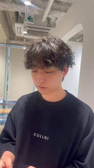 ショート パーマ ヘアアレンジ メンズ クボリョウ 吉祥寺/韓国ヘアのヘアスタイル