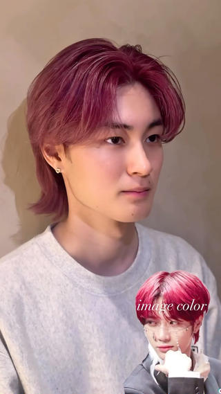 ショート カラー ヘアアレンジ メンズ SALOWIN吉祥寺所属・クボリョウ 吉祥寺/韓国ヘアのヘアスタイル