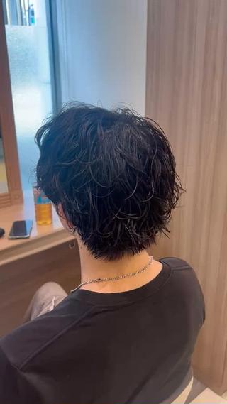 パーマ メンズ 毛流れ/メンズパーマ kanata/溝の口のヘアスタイル