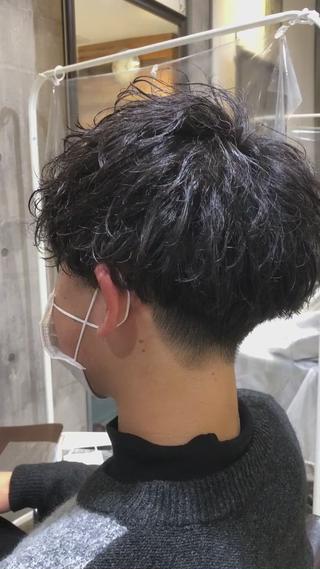 ショート パーマ EnBlesS西宮 マンツーマン神道有基のヘアスタイル