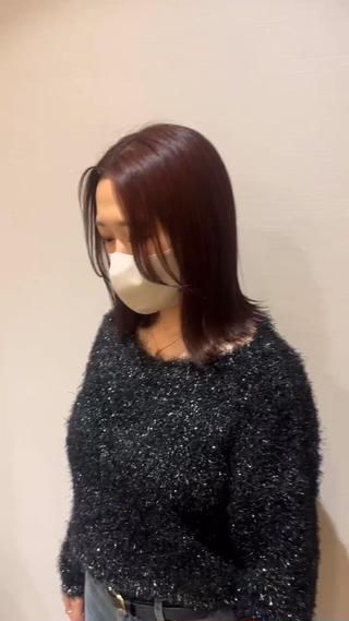 セミロング 山本 梨華のヘアスタイル
