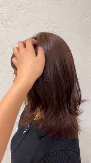 ミディアム 山本 梨華のヘアスタイル