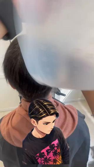 ショート カラー メンズ メンズハイライト /バレイヤージュ比嘉のヘアスタイル