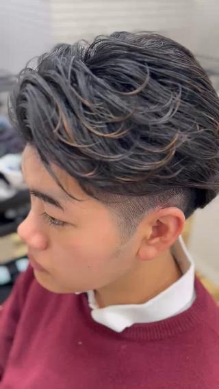 ミディアム カラー パーマ メンズ ♠️メンズ特化♠️ PINZO(北千住)のヘアスタイル