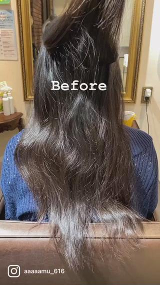 美髪ストレートBefore After 