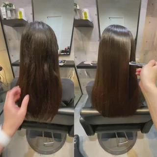 縮毛矯正のBefore after 