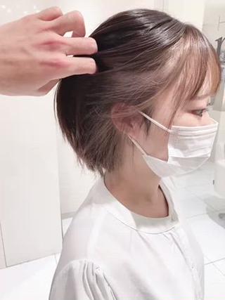 ミディアム KASHI|顔まわり ×艶髪プロデューサーのヘアスタイル