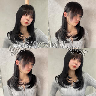 ロング カラー レイヤー/縮毛矯正 のマスター【タケル】のヘアスタイル