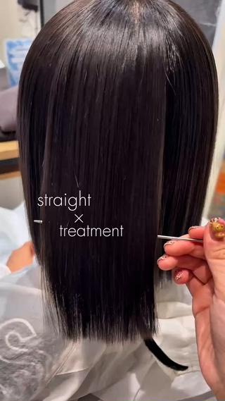 縮毛矯正かけるタイミングでトリートメントもしっかりさせていただけますと誰もが憧れるサラサラストレートヘアに꒰՞˶ˊᵕˋ˶՞꒱♡♡