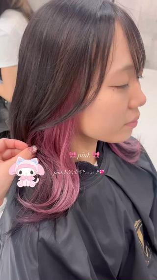 ミディアム カラー ハイトーン/ゆるふわ 🧚𖥔ׁTOMO♡のヘアスタイル