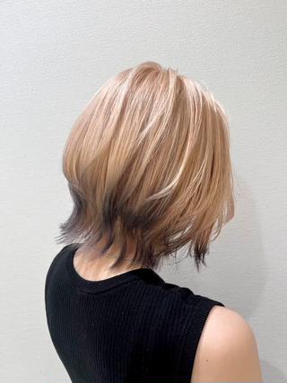 ショート カラー パーマ ショートヘアカラー 山本のヘアスタイル