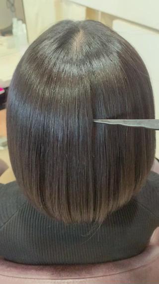 髪質改善×透明感カラーで艶サラな髪に 