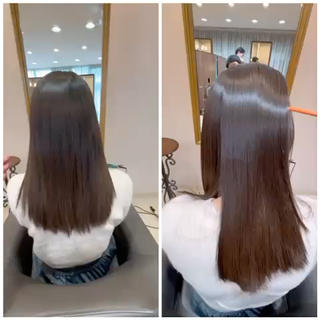 ロング 縮毛矯正の イソベのヘアスタイル