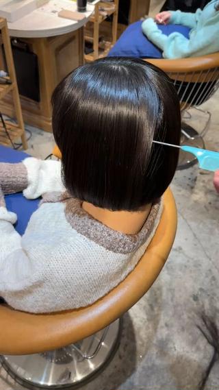 ショート 縮毛矯正/髪質改善 表参道/千田大地のヘアスタイル