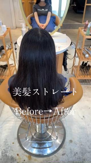 セミロング 縮毛矯正/髪質改善 表参道/千田大地のヘアスタイル