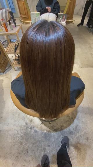 セミロング カラー パーマ 縮毛矯正/髪質改善 表参道/千田大地のヘアスタイル
