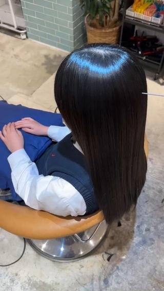 ロング 縮毛矯正/髪質改善 表参道/千田大地のヘアスタイル