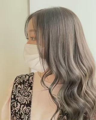 ロング カラー 韓国風ハッシュカット 似合わせレイヤー池袋のヘアスタイル