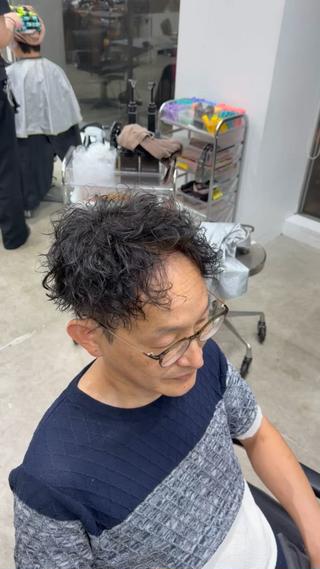 パーマ メンズ fifth天神 パーマ特化/石橋航海のヘアスタイル