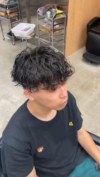 パーマ メンズ fifth天神 パーマ特化/石橋航海のヘアスタイル