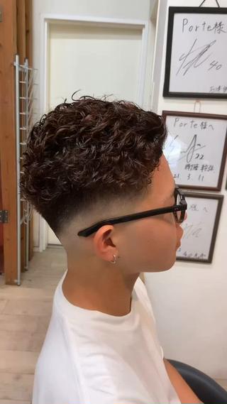 パーマ メンズ 中野 雄也のヘアスタイル