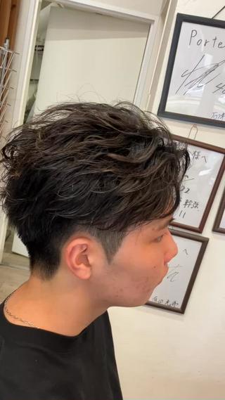 パーマ メンズ 中野 雄也のヘアスタイル