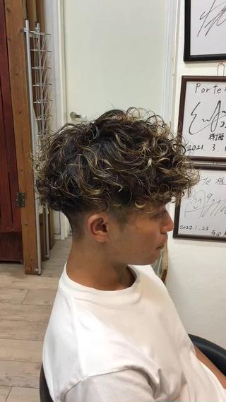 パーマ メンズ 中野 雄也のヘアスタイル